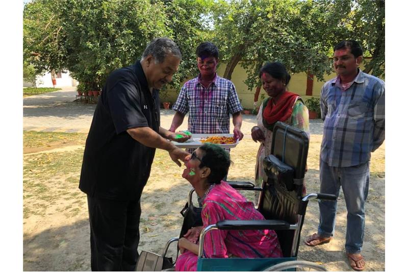 Holi with the Cheshire Home residents 21 March 2019