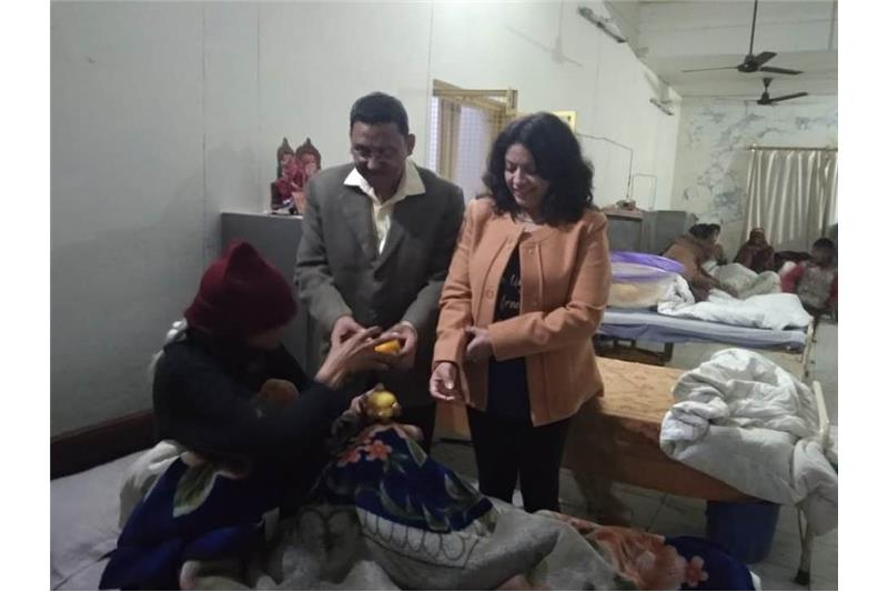 Mr Vijay Kumar Srivastava SDM celebrating his birthday with the Cheshire Home residents 07 Feb 2020.