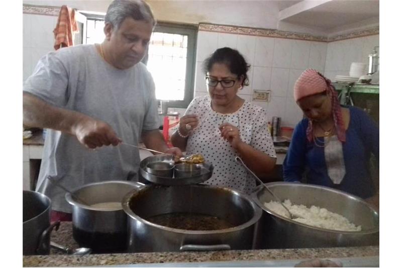 Lunch sponsored by Vivanta by Taj Mr Vikas Yadav at Cheshire Home Lucknow.