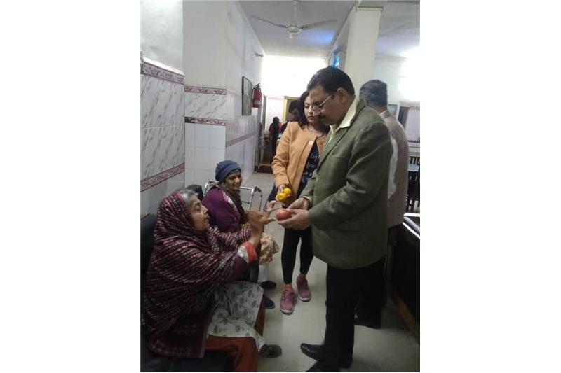 Mr Vijay Kumar Srivastava SDM celebrating his birthday with the Cheshire Home residents 07 Feb 2020.