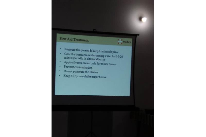 Training of First Aid to residents and staff of Cheshire Home by Dr. Madhuresh (Ortho. Surgeon)from Apollo Hospital