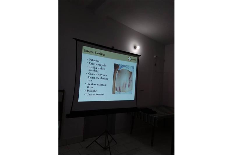 Training of First Aid to residents and staff of Cheshire Home by Dr. Madhuresh (Ortho. Surgeon)from Apollo Hospital