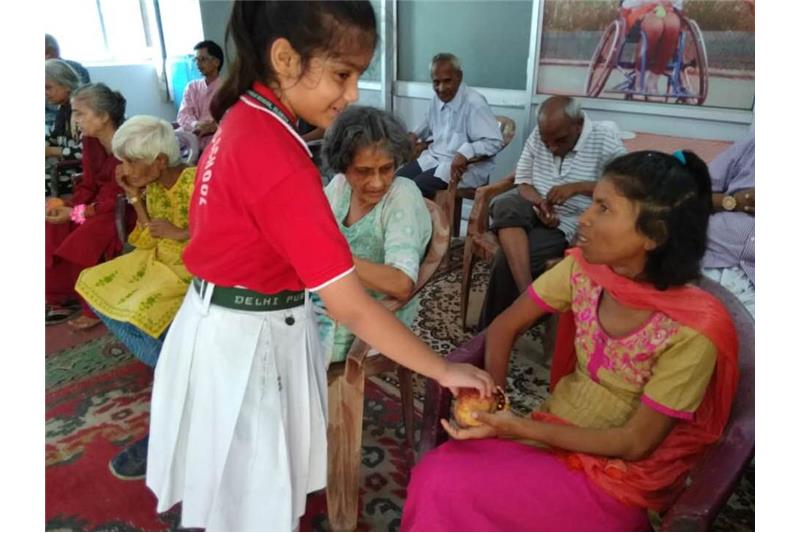 Children from DPS Eldeco celebrated Rakhi with the Residents of Cheshire Home Lucknow.