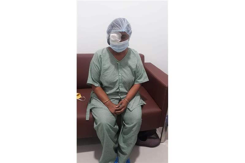 Eye operation resident and staff on 11 Jan 22.