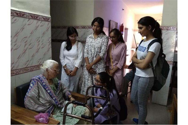 Ms Anushka Srivastava and 12 Students from CMS KANPUR road visited Cheshire Home 7 May 2019