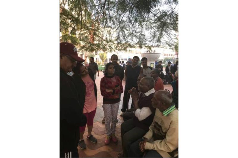 Cheshire Home residents visited to Sharmaji Tea Stall.