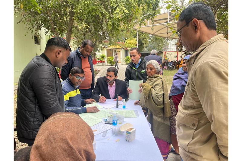 04.01.2024 - Eye Camp was organized by Mansarowar Eye Hospital Lucknow at Cheshire home 