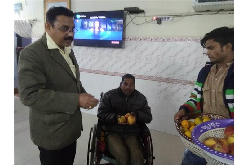 Mr Vijay Kumar Srivastava SDM celebrating his birthday with the Cheshire Home residents 07 Feb 2020.