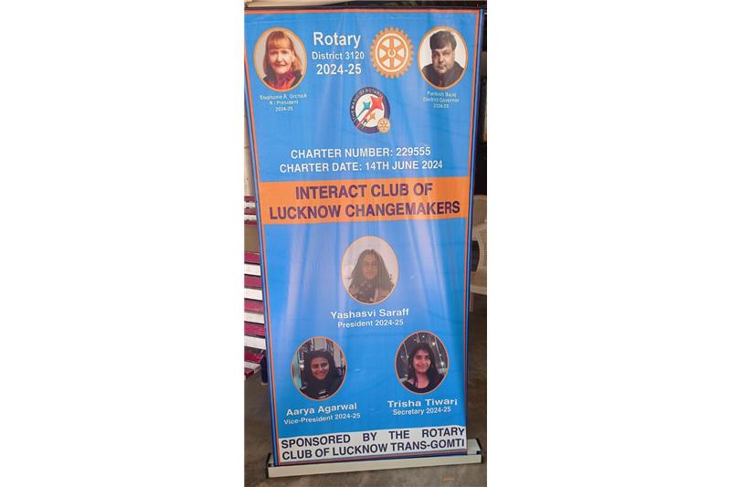 08 Mar 2025 - Today Ms Aarya Agarwal and 03 other members from the Interact Club