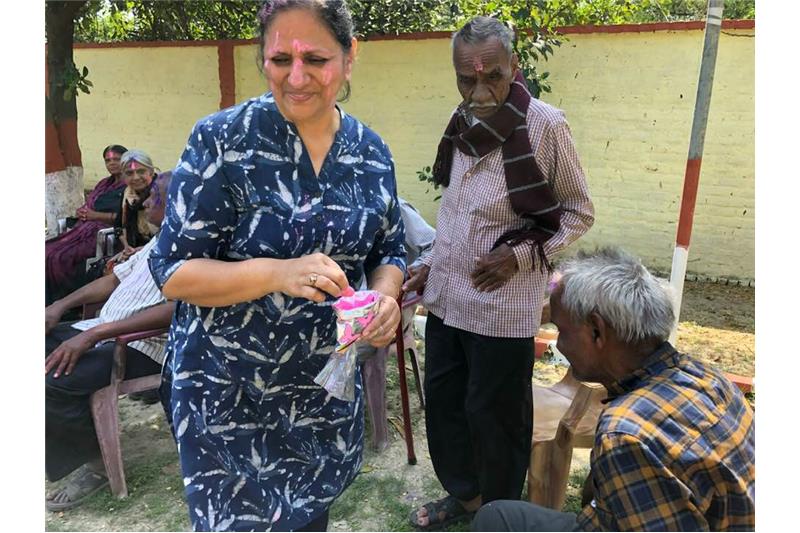 Holi with the Cheshire Home residents 21 March 2019