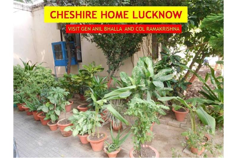 General Anil Bhalla and Colonel Ajay Ramakrishnan visited the Cheshire Home Lucknow