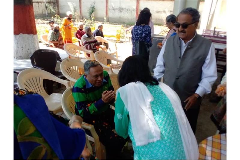 50 Years of Blissful married life celebrated at Cheshire Home by Mr Anil ;el and Ms Tara ;el  8 March 2020