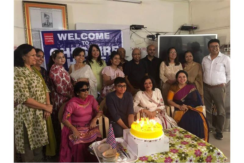 Birthday celebrations of Aradhya grand son of Mr G N Agarwal at Cheshire Home 12 May 2019