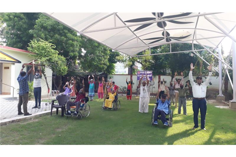 Morning physical activities were carried out under the guidance of YOGA trained teacher        Mr. Pawan Kumar from 0800 to 0900 h from Monday to Saturday