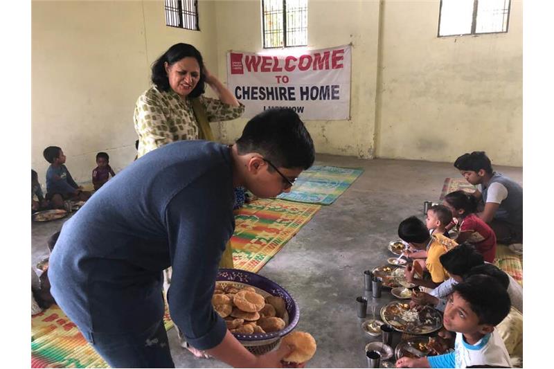 Birthday celebrations of Aradhya grand son of Mr G N Agarwal at Cheshire Home 12 May 2019