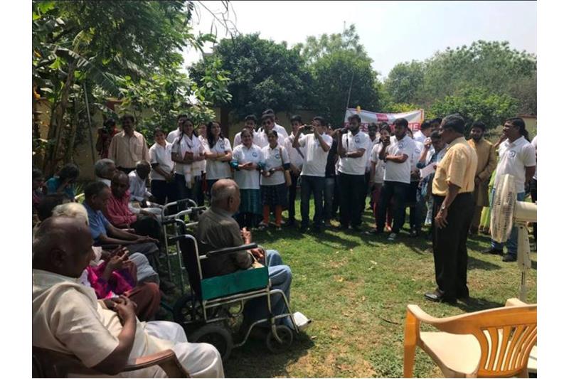 Babu Banarsi Das University Students visited the Cheshire Home Lucknow to celebrate the Birthday of Late Dr Akhilesh Das Gupta