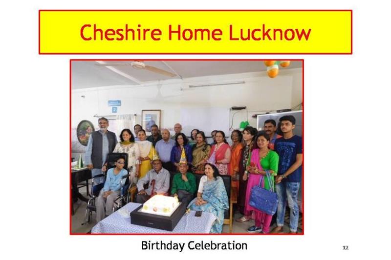 Cheshire Homes Lucknow presentation at National Council AGM at Bangalore on 24 Feb 2018