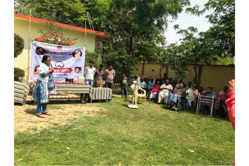 Babu Banarsi Das University Students visited the Cheshire Home Lucknow to celebrate the Birthday of Late Dr Akhilesh Das Gupta