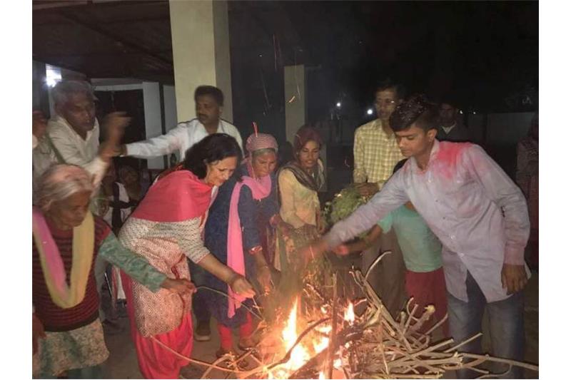 Holika Dahan at Cheshire Home Today.