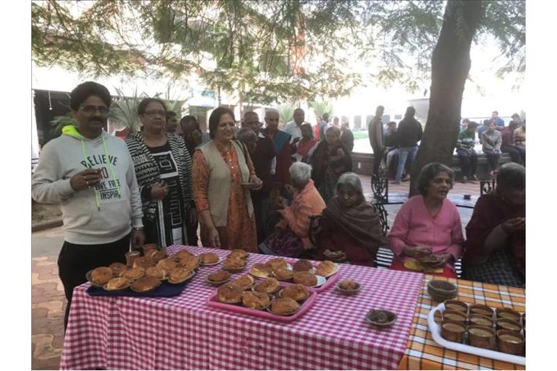 Cheshire Home residents visited to Sharmaji Tea Stall.