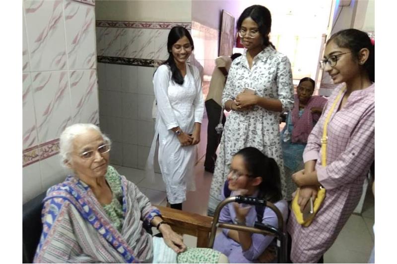 Ms Anushka Srivastava and 12 Students from CMS KANPUR road visited Cheshire Home 7 May 2019