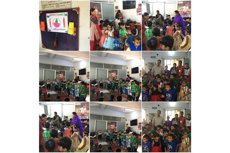 Children from Hullo Kids School visited the Cheshire Home