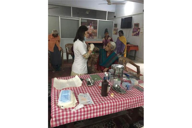 Dr Nikita Sarin Giving Dental Care to our Residents at Cheshire Home