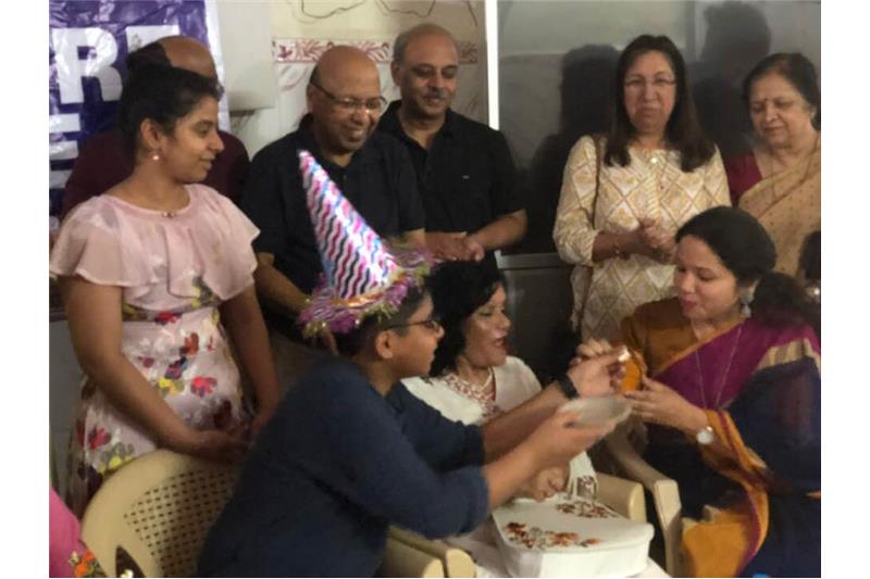 Birthday celebrations of Aradhya grand son of Mr G N Agarwal at Cheshire Home 12 May 2019