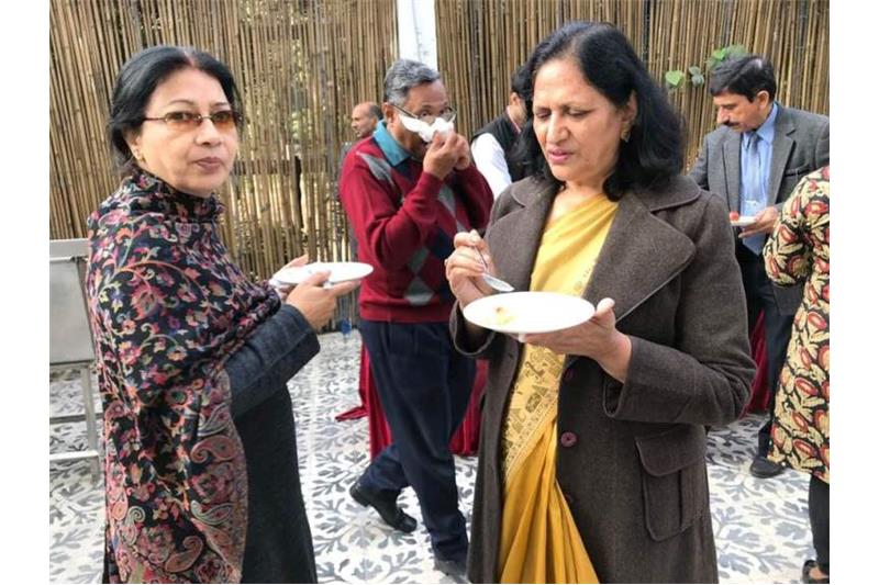 Celebrating Christmas with residents at Clarks Awadh.