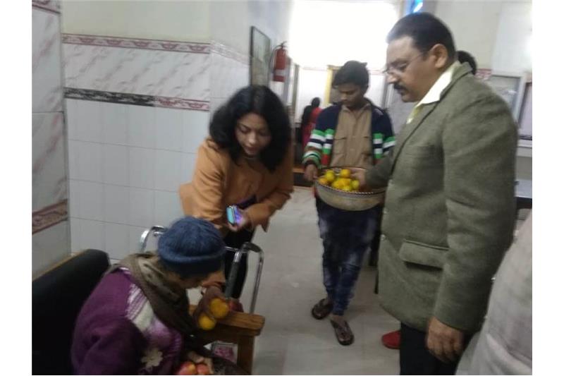 Mr Vijay Kumar Srivastava SDM celebrating his birthday with the Cheshire Home residents 07 Feb 2020.
