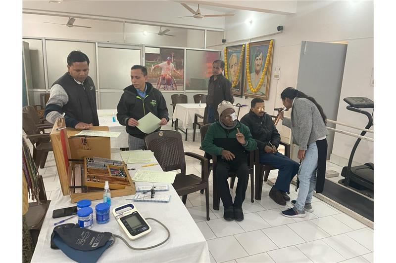 04.01.2024 - Eye Camp was organized by Mansarowar Eye Hospital Lucknow at Cheshire home 