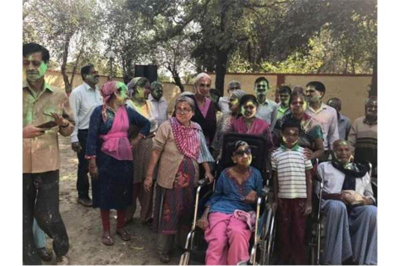 Celebrating Holi with our Residents of Cheshire Home Today. Loved it.