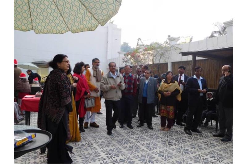 Celebrating Christmas with residents at Clarks Awadh.