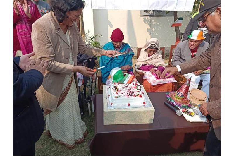 Mr Manish Singh Director SKD Group took part in the Republic Day Celebrations at Cheshire Home 26 Jan 2020