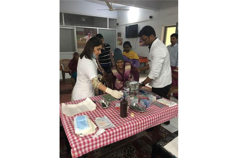 Dr Nikita Sarin Giving Dental Care to our Residents at Cheshire Home